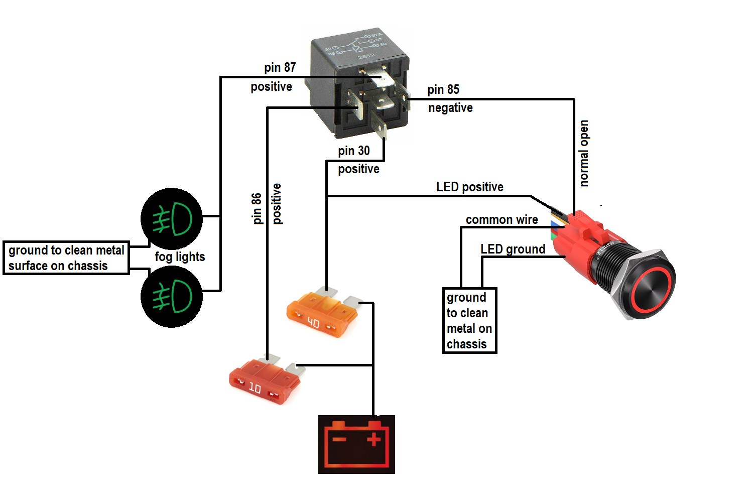 5 pin relay wiring